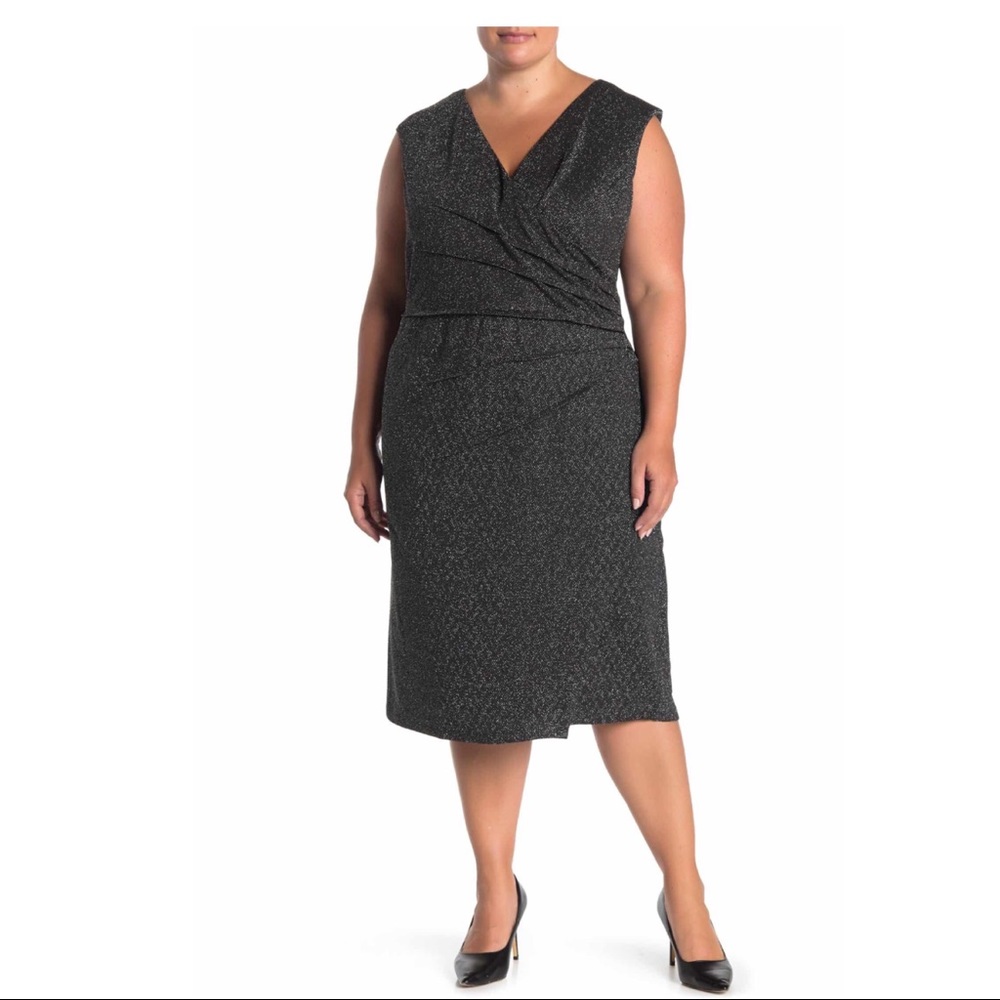 London Times Metallic Sheath Dress NWT